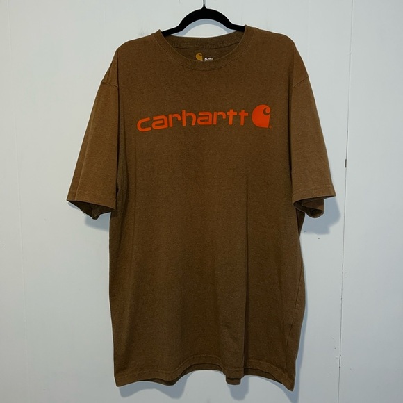 Carhartt Men’s Original Fit Tall Short Sleeve Brown Tshirt Q4 - Picture 1 of 4